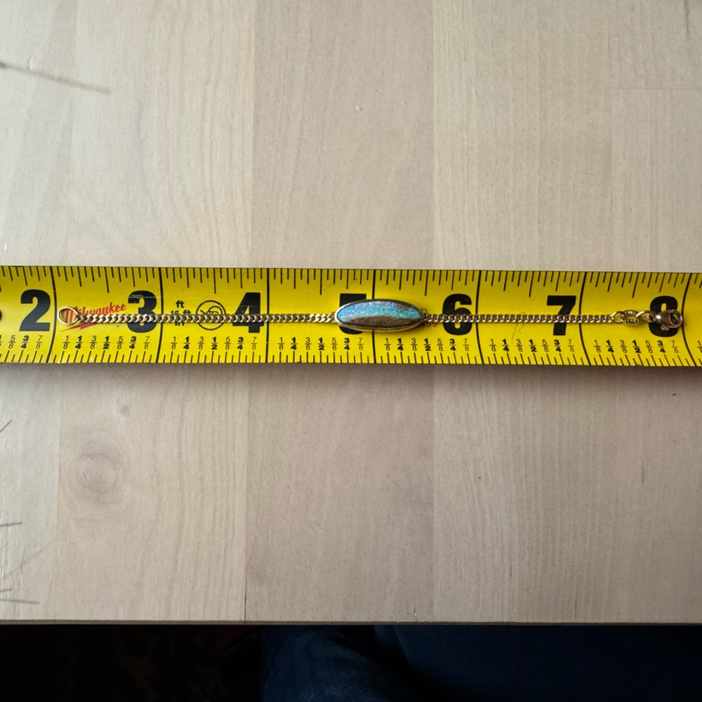 14k Gold Solid Opal Bracelet - Picture 16 of 16